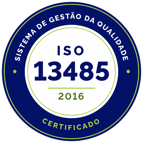 Selo ISO 13485:2016 – Sistema de gestão da qualidade certificado